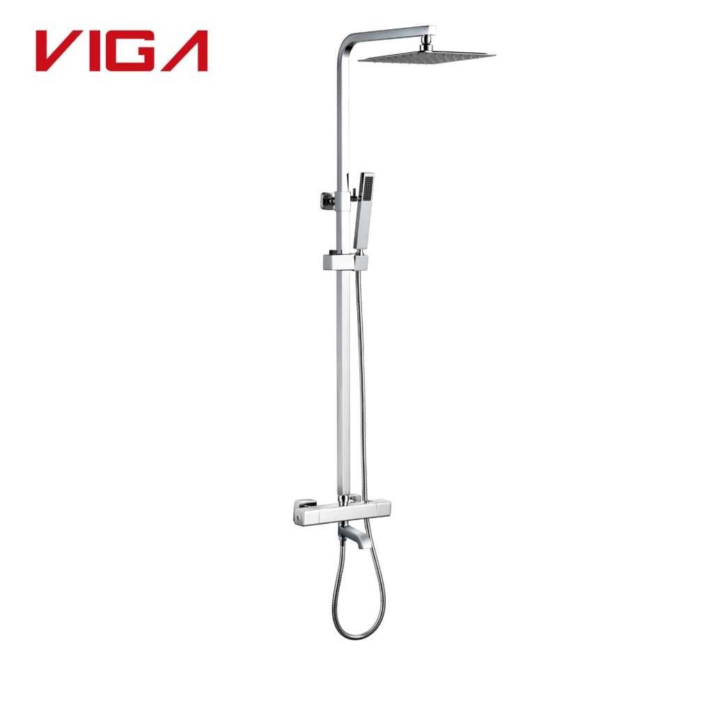 Thermostatic Shower Kit With Large Head & Handheld China Wholesale
