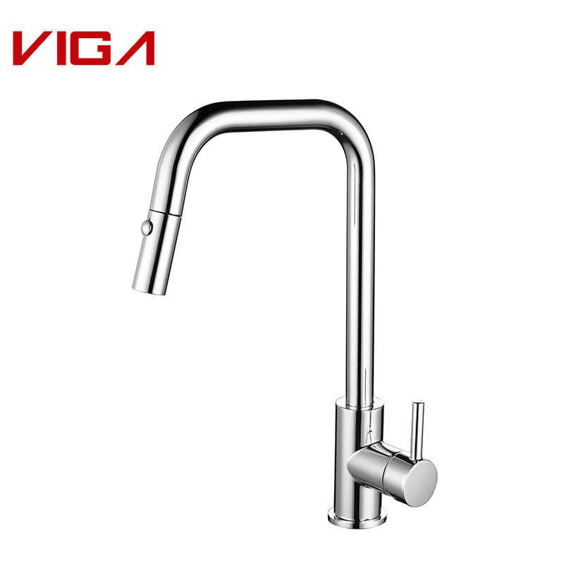 VIGA FAUCET, Meascthóir Cistine, Kitchen Faucet With Pull Out Sprayer