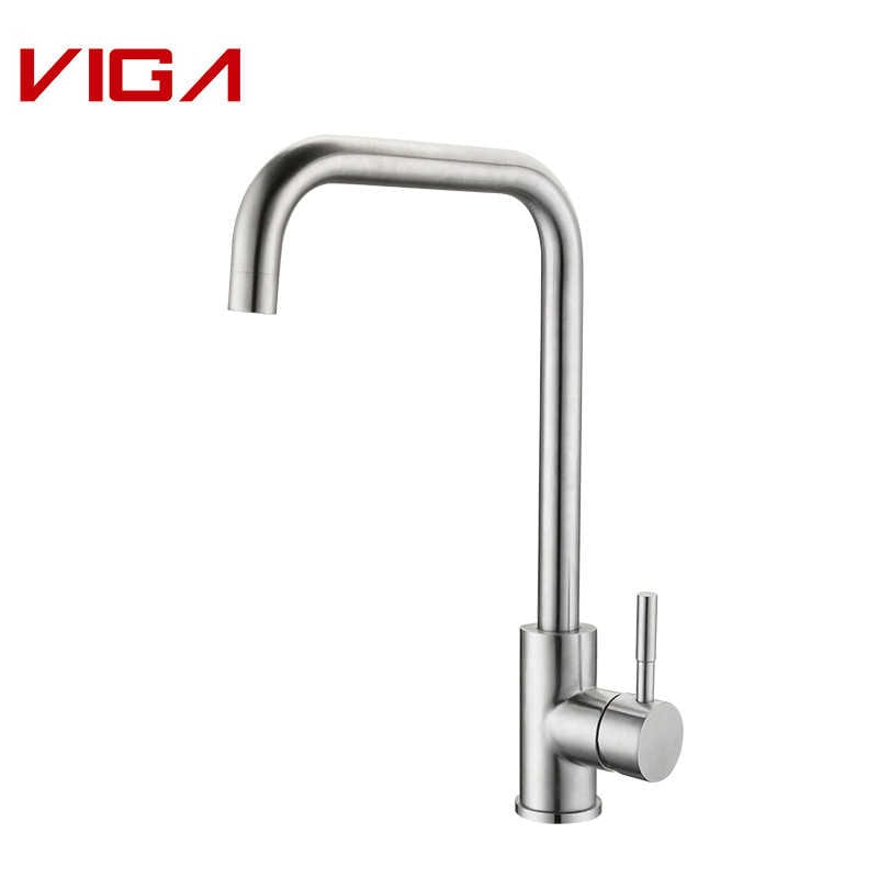 SUS 304 Stainless steel Kitchen Faucet Brushed Finished