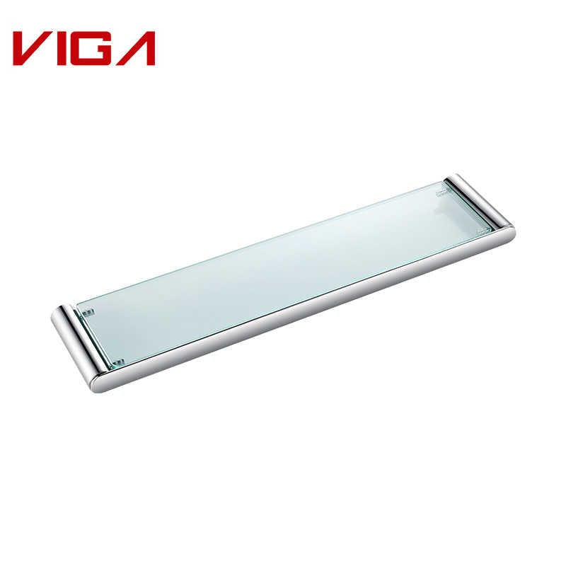 VÒI VIGA, Thép không gỉ 304 Single Layer Glass Shelf, Mạ crom