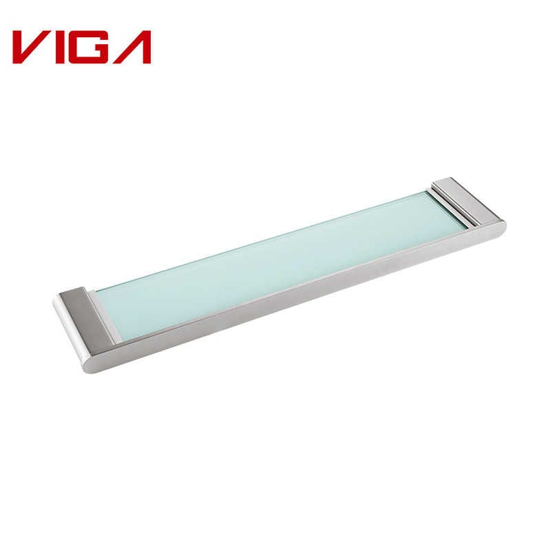 КРАН VIGA, Stainless Steel 304 Single Layer Glass Shelf