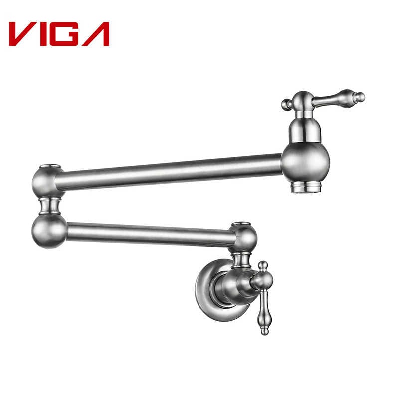VIGA Кран, Hot And Cold Pot Filler Faucet, Kitchen Mixer, Жез, Chrome Plated
