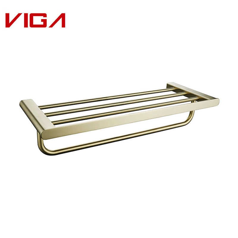 VIGA Acciaio inossidabile 304 Brushed Gold Towel Rack For Bathroom