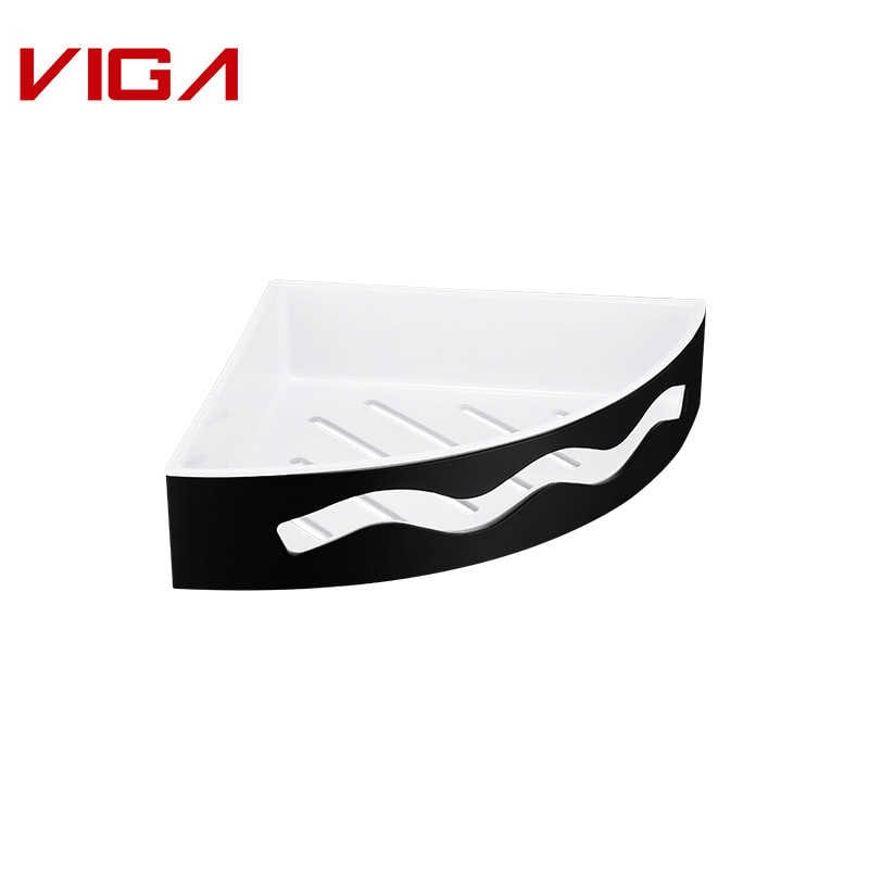 VIGA Stainless Steel 304 & Plastic Black Corner Basket