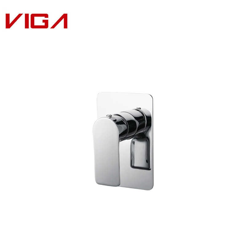 VIGA 隐藏式淋浴龙头, Bathroom Wall-mounted Shower Mixer, 黄铜, 镀铬
