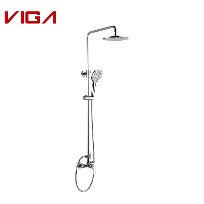 VIGA Shower Column Set,  Bathroom Shower Column, Chrome Plated