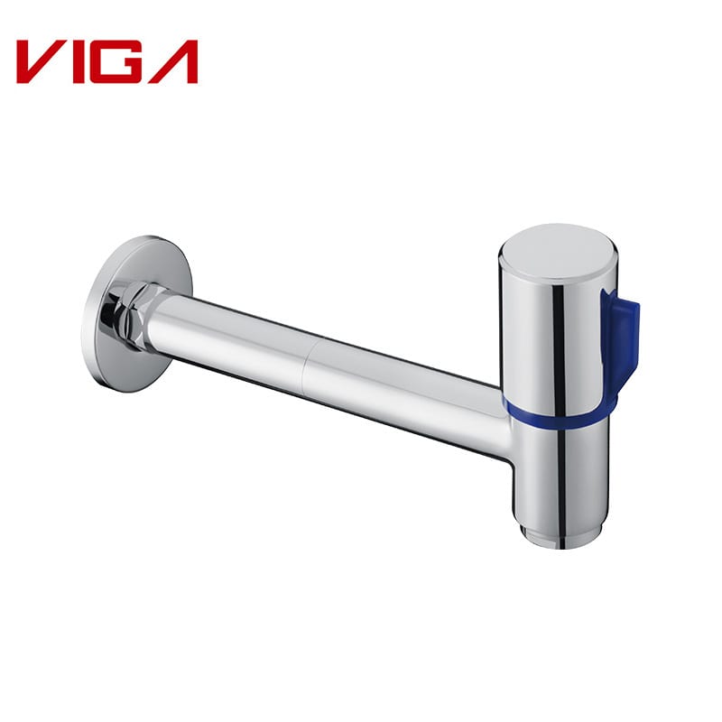 Single Cold Tap, Wall Mounted Single Hole Brass Tap, Chrome Plated